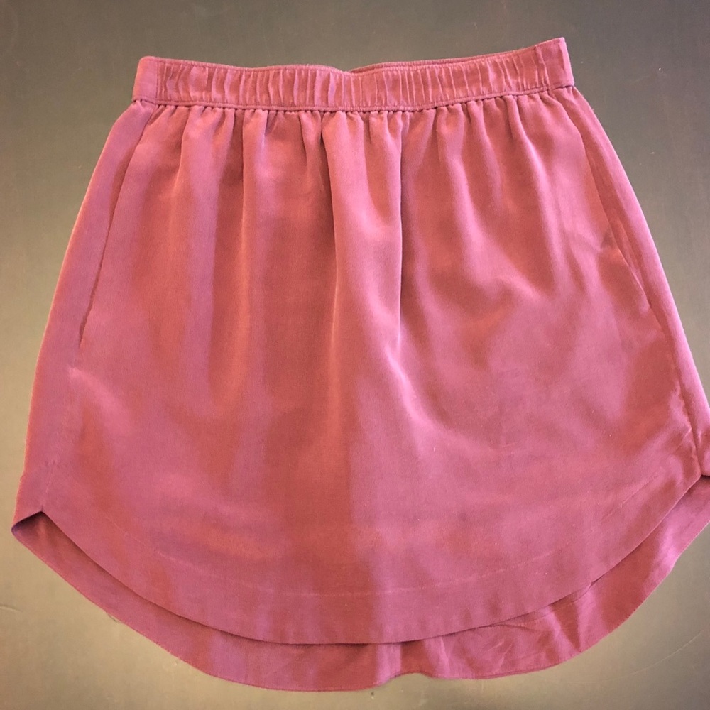 Madewell satin skirt in Wine